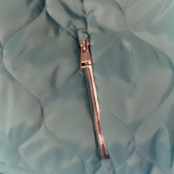 Free Country Women's Reversible Jacket Size 1X Quilted & Fleece Drawstring Hood - Picture 4 of 8